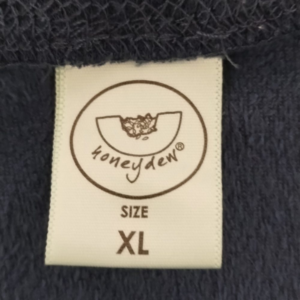 Honeydew velour pullover scoop neck sweater emerald green blue Sz XL - Picture 11 of 12